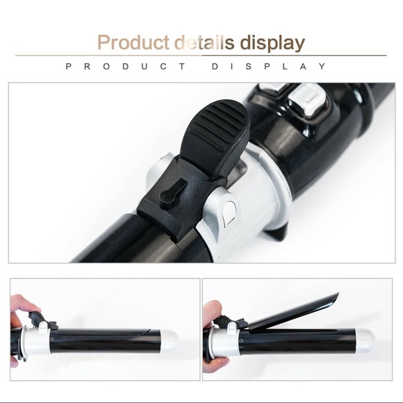 AIKO PRO Auto Spin Ceramic Hair Curler Fast Heat-Up Wavy Rotating Curling Wand - Picture 8 of 8